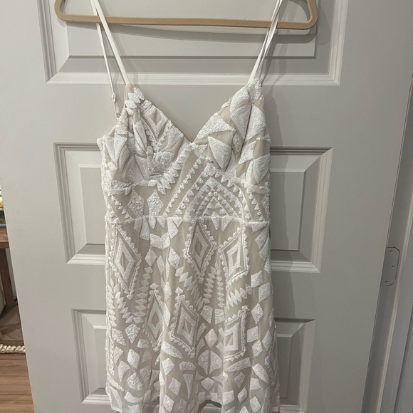 NWT White Sequin Superdown Dress - Picture 4 of 9